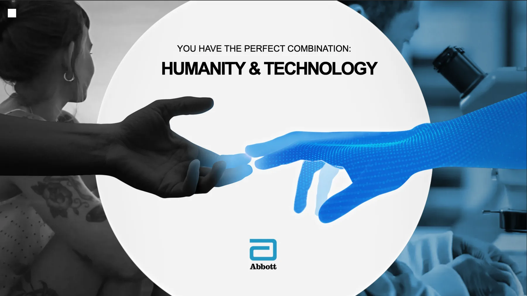 Abbott humanity and technology concept slide