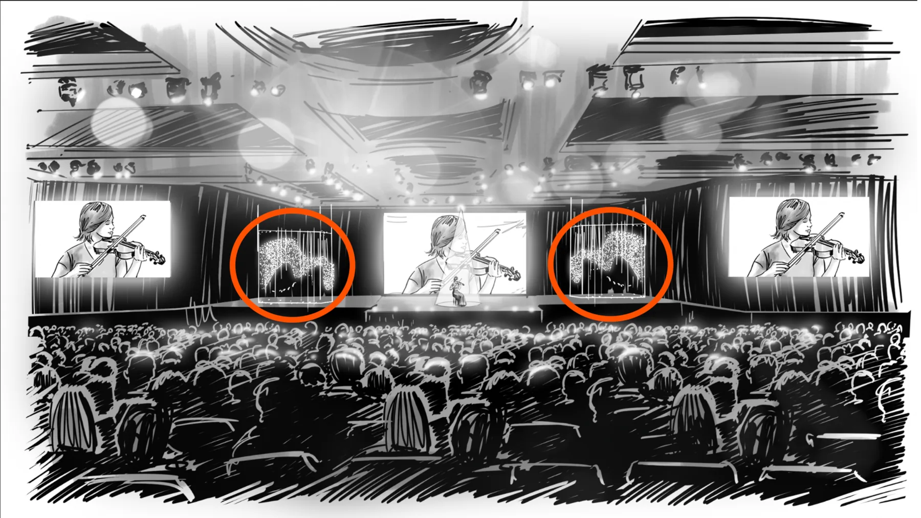 Abbott keynote storyboard with highlighted speaker moments