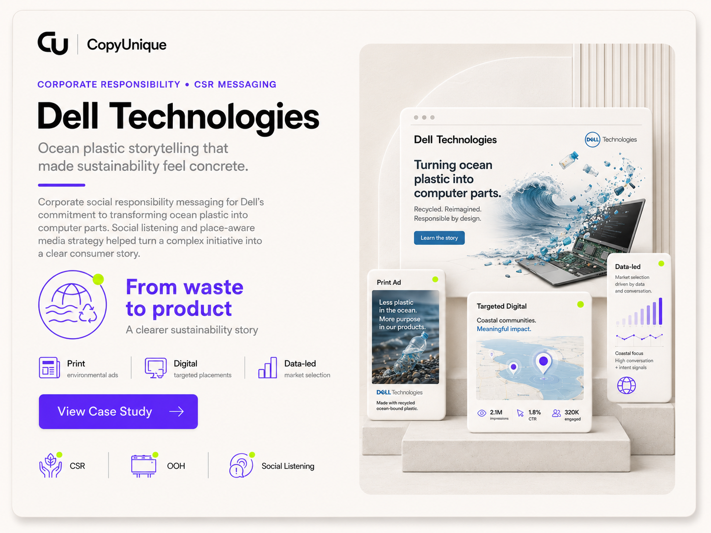 Dell Technologies ocean plastic CSR title card