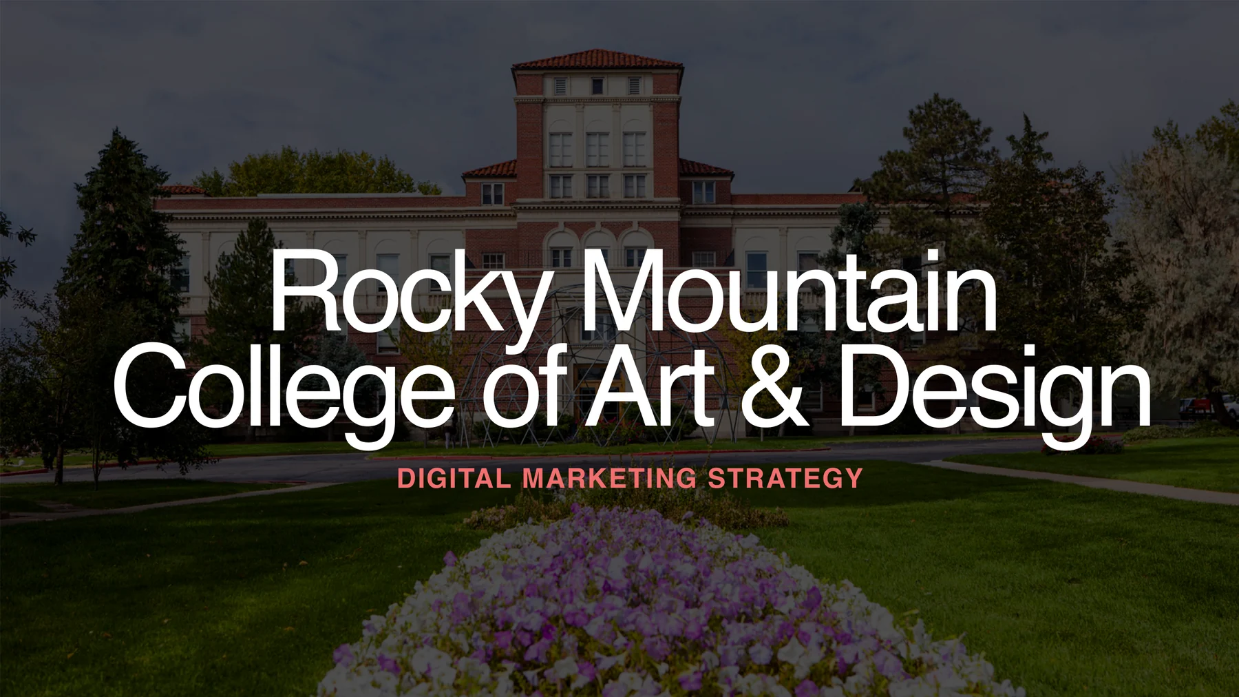 RMCAD digital marketing strategy title slide