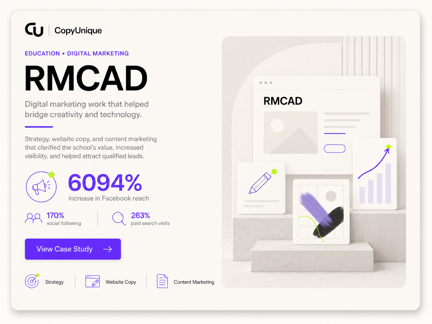 RMCAD digital marketing title card