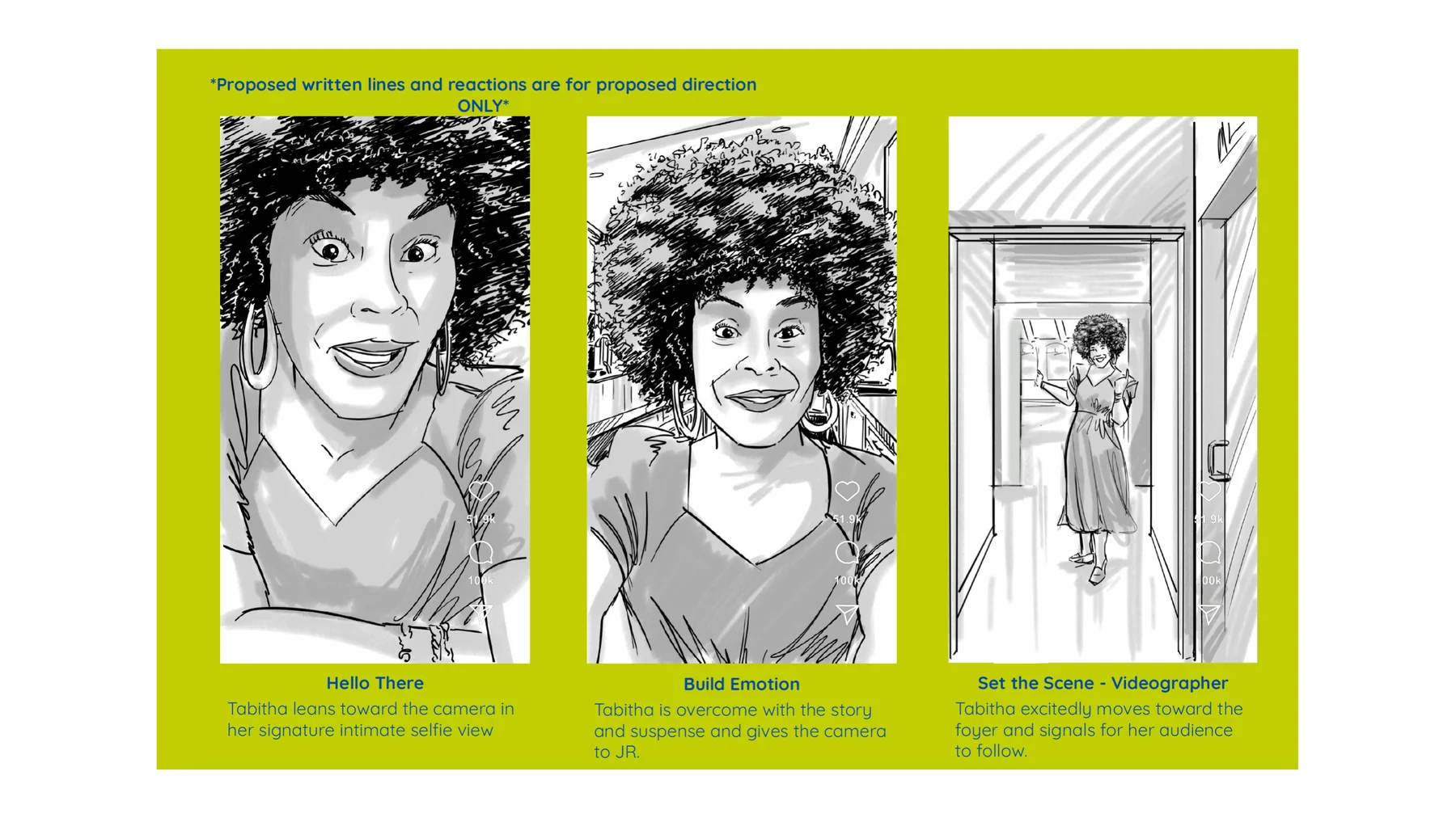 Target Tabitha Brown storyboard concepts for runway and reveal moments