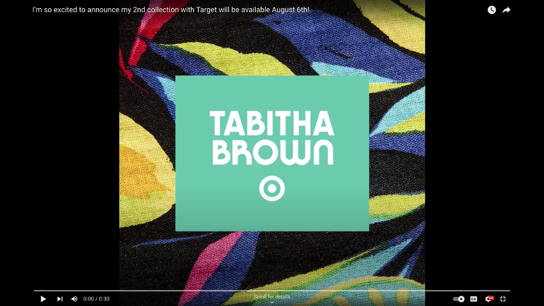Target Tabitha Brown video or motion concept slide