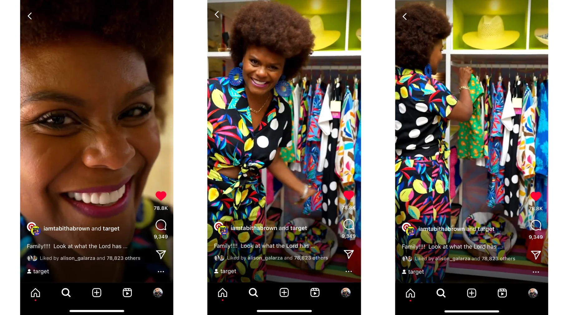 Target Tabitha Brown social video capture examples
