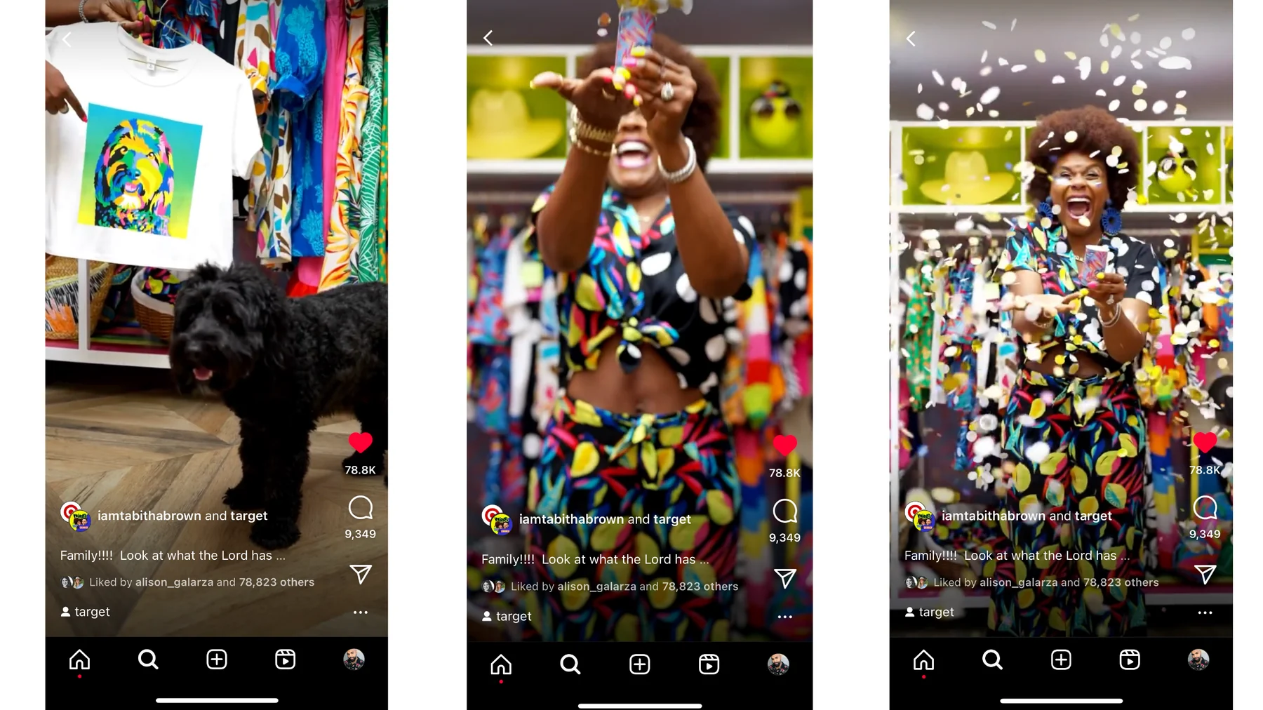 Target Tabitha Brown runway and event social capture examples