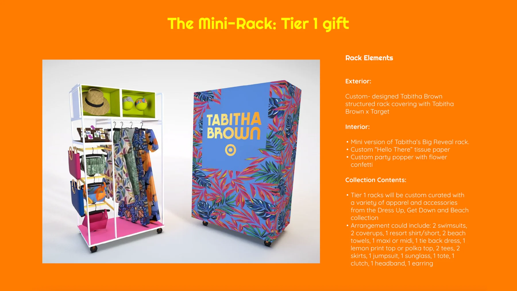Target Tabitha Brown Mini-Rack Tier 1 gift slide
